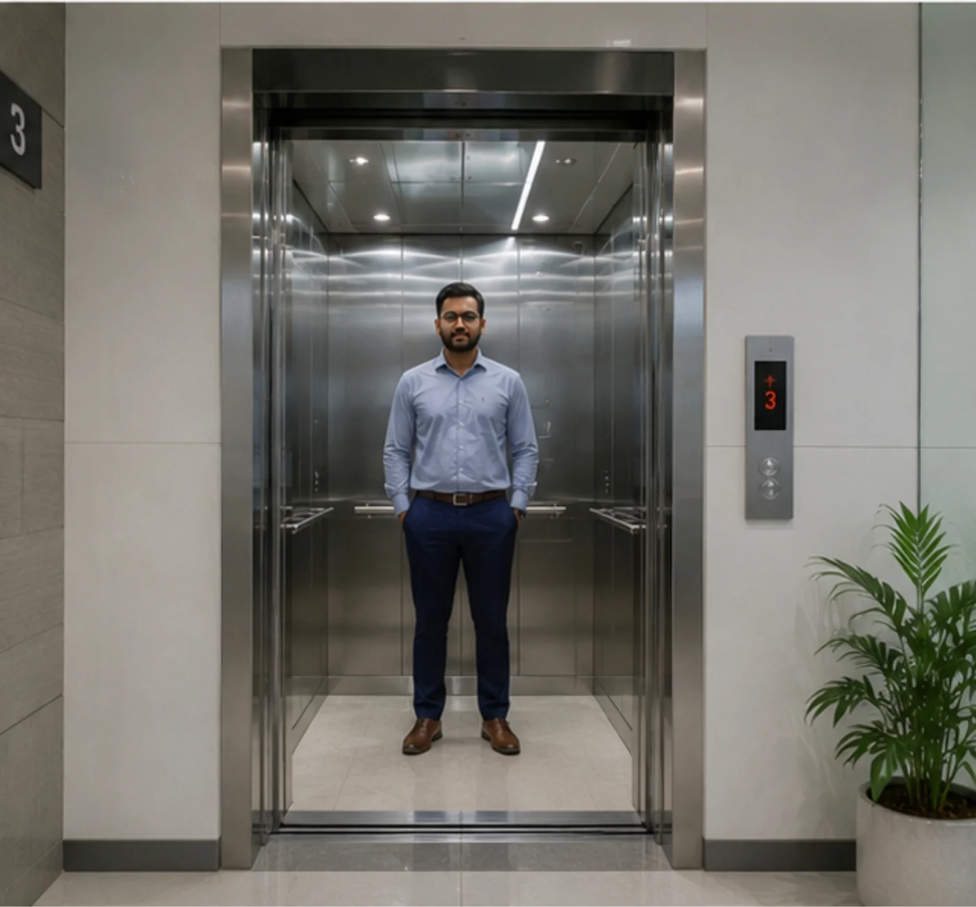 Celestia Elevators engineer commissioning a lift